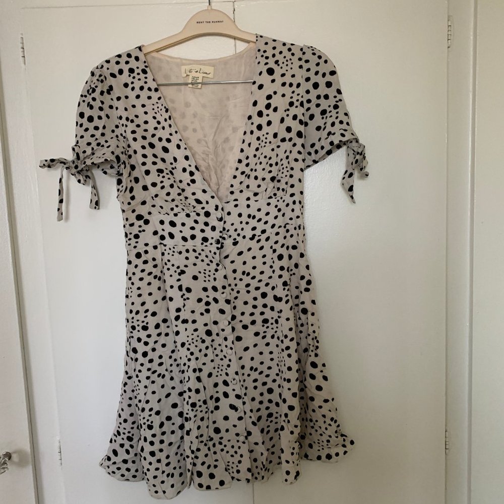 Lost in Lunar Polka Dot Dress- Size Small
